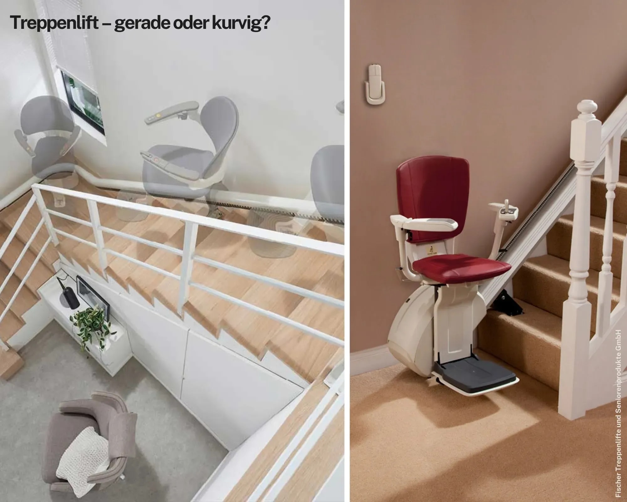 Was ist der Unterschied zwischen einem Treppenlift für gerade und kurvige Treppen?