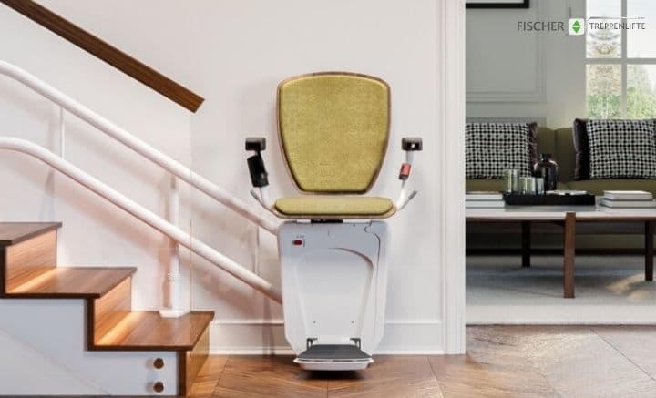 Treppenlift Düsseldorf: Alpha Classic sicher montiert. Komfort, Design & platzsparend für gerade & kurvige Treppen. Jetzt Beratung vereinbaren!